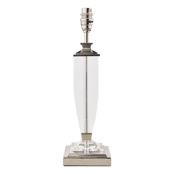 (image for) Laura Ashley Carson Medium table Lamp Polished Nickel & Crystal Base Only